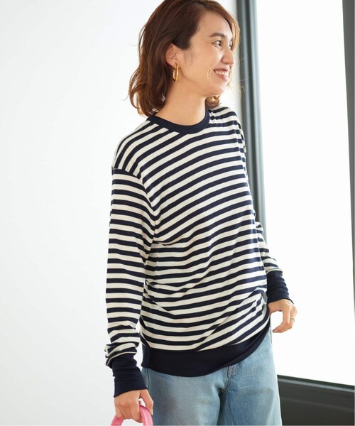 FRAMeWORK(フレームワーク)の「≪予約≫LANA SETA 1*1 別注ボーダープルオーバー(ネイビー)()」 - WEAR