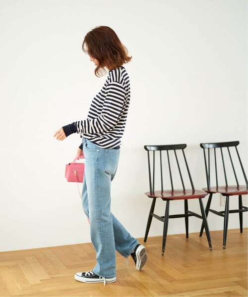 FRAMeWORK(フレームワーク)の「≪予約≫LANA SETA 1*1 別注ボーダープルオーバー(ネイビー)()」 - WEAR