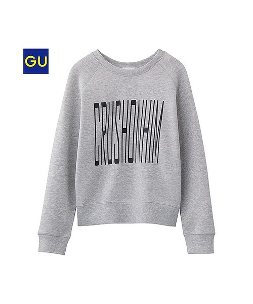 GU(ジーユー)の「(GU)グラフィックスウェット(長袖)C(WOMEN ⁄ スウェット・レディース・OFF WHITE/GRAY・M/XL/S/L)」の2枚目の写真
