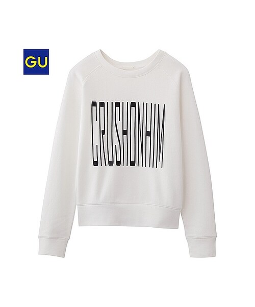GU(ジーユー)の「(GU)グラフィックスウェット(長袖)C(WOMEN ⁄ スウェット・レディース・OFF WHITE/GRAY・M/XL/S/L)」の1枚目の写真