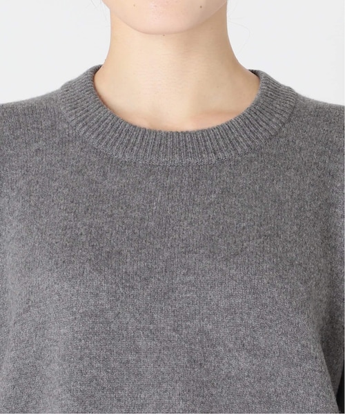 美品⁑ドゥーズィエムクラス　ウールクルーネックニットプルオーバー　グレーベージュ セール】*WISH クルーネック プルオーバー（ニット/セーター