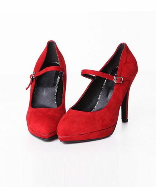 DHOLIC（ディーホリック）の「766細ストラップヒールシューズ（パンプス・レディース・ブラック/ネイビー/レッド・225/230/235/240/245/250）」の3枚目の写真