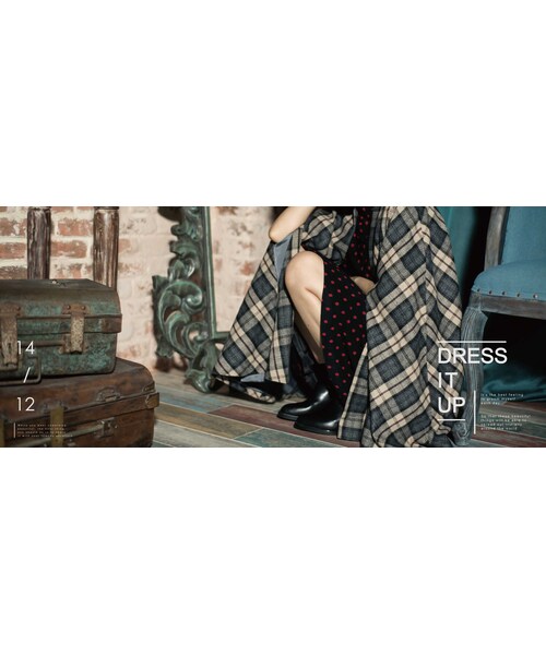 Marjorie（マージョリー）の「經典格紋披肩外套（ジャケット/アウター・レディース・灰/墨綠・F）」の2枚目の写真