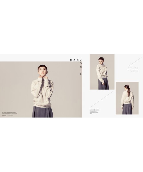Marjorie（マージョリー）の「法式立領上衣（トップス・レディース・淺灰/墨・F）」の4枚目の写真