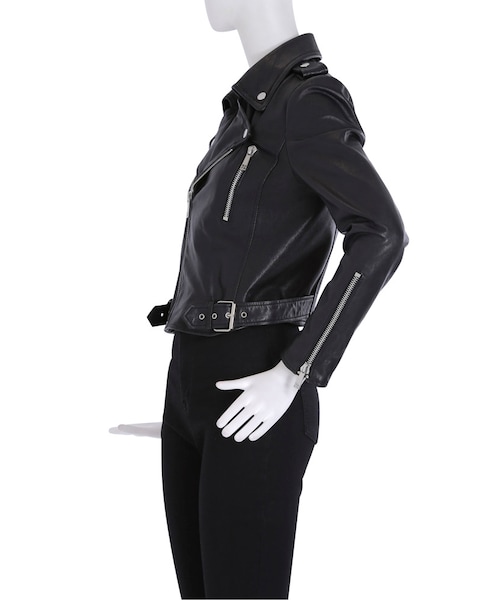 【美品】MURUA  ライダースジャケット　ラムレザー 黒 ラムレザー Mダブル MURUA ラムレザー ライダースジャケット - メルカリ
