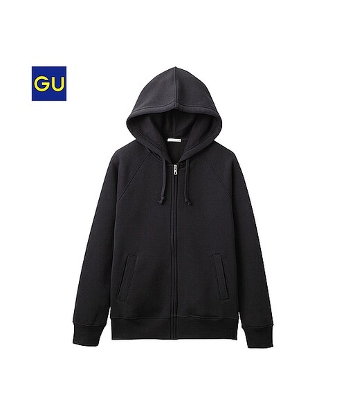 GU(ジーユー)の「(GU)裏フリースフルジップパーカ(長袖)A(WOMEN ⁄ パーカ・カーディガン・レディース・YELLOW/OFF WHITE/GRAY/BLACK/NAVY/PINK・XL/S/M/L)」の3枚目の写真