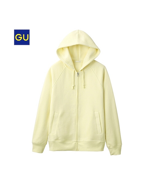 GU(ジーユー)の「(GU)裏フリースフルジップパーカ(長袖)A(WOMEN ⁄ パーカ・カーディガン・レディース・YELLOW/OFF WHITE/GRAY/BLACK/NAVY/PINK・XL/S/M/L)」の1枚目の写真