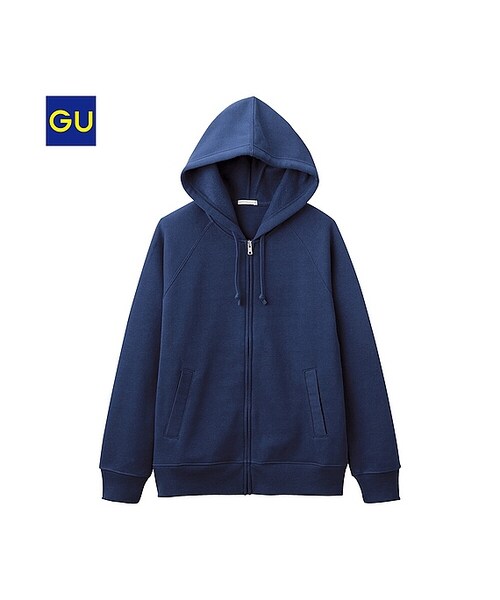 GU(ジーユー)の「(GU)裏フリースフルジップパーカ(長袖)A(WOMEN ⁄ パーカ・カーディガン・レディース・YELLOW/OFF WHITE/GRAY/BLACK/NAVY/PINK・XL/S/M/L)」の5枚目の写真