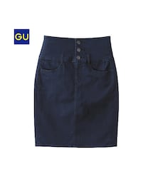 GU | （GU）ハイウエストデニムスカートＡ(スカート)