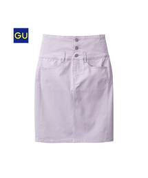GU | （GU）ハイウエストカラースカート(スカート)