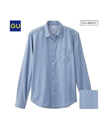 GU | （GU）ライトデニムシャツ（長袖）(トップス)