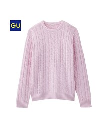 GU | （GU）ケーブルクルーネックセーター（長袖）Ｂ(トップス)