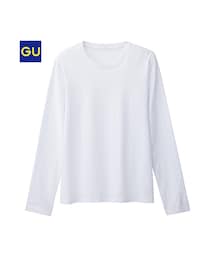 GU | （GU）クルーネックＴ（長袖）Ａ(トップス)