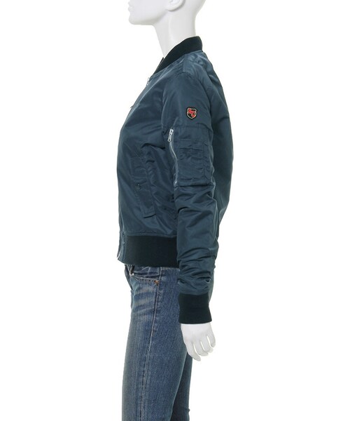 Ungrid（アングリッド）の「【Men’s Like】SCHOTT MA-1（ジャケット/アウター・レディース・オフホワイト/ブラック/ボルドー/ネイビー/カーキ・M/L）」の9枚目の写真