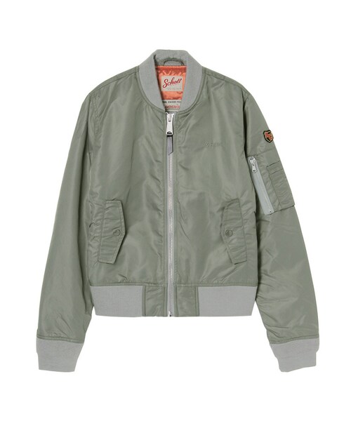 Ungrid（アングリッド）の「【Men’s Like】SCHOTT MA-1（ジャケット/アウター・レディース・オフホワイト/ブラック/ボルドー/ネイビー/カーキ・M/L）」の3枚目の写真