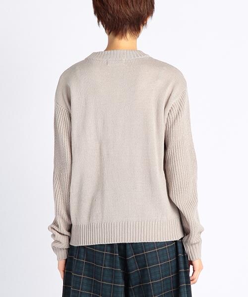 DOUBLE NAME（ダブルネーム）の「恐竜柄プルオーバーニット（トップス・レディース・ネイビー/グリーン/グレー・FREE）」の5枚目の写真