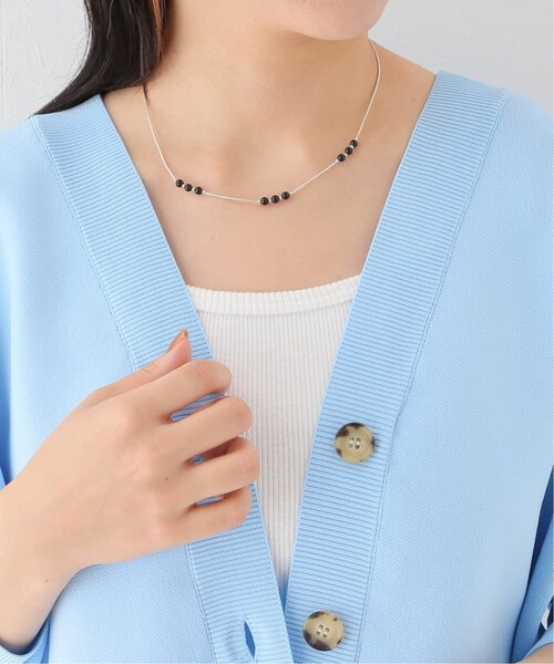 Spick & Span（スピックアンドスパン）の「Liquid silver and onyx beads ネックレス（腕時計・ブラック/(001)/フリー/在庫あり）」の9枚目の写真