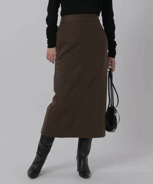 Chaos（カオス）の「ラクレジャージ－タイトスカート（スカート・レディース・ベージュ55/ブラウン57・36/38）」の2枚目の写真