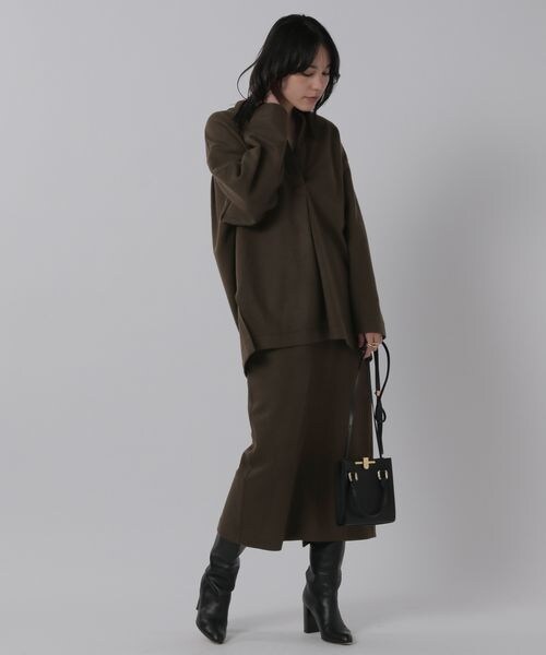 Chaos（カオス）の「ラクレジャージ－タイトスカート（スカート・レディース・ベージュ55/ブラウン57・36/38）」の5枚目の写真