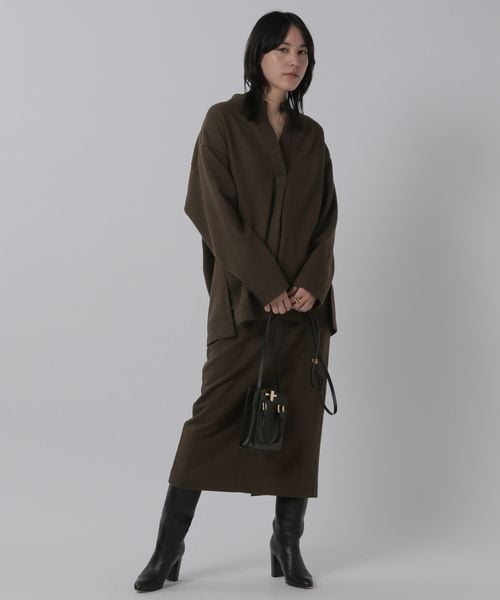 Chaos（カオス）の「ラクレジャージ－タイトスカート（スカート・レディース・ベージュ55/ブラウン57・36/38）」の4枚目の写真