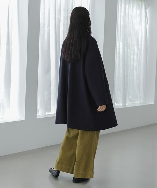 チロル⭐︎LEPHIL ブラック Aラインコート チロル様専用⭐︎LEPHIL ブラック Aラインコート