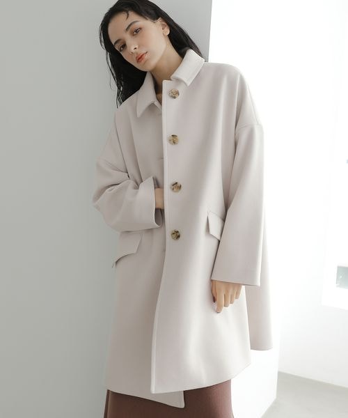 veralumina VELVET COLLARED A-LINE コート Velvet Collared A-Line Coat - Vera Lumina