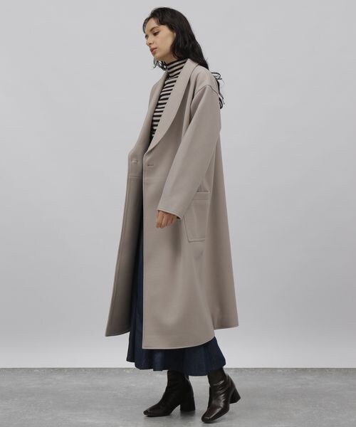 LAKOLE（ラコレ）の「ウーリーテックショールカラーコート