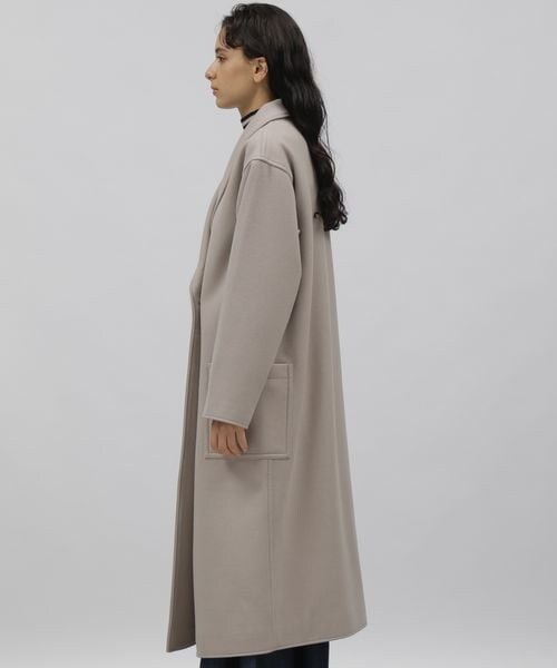 LAKOLE ベージュ コート LAKOLE（ラコレ）の「ウーリーテックショールカラーコート