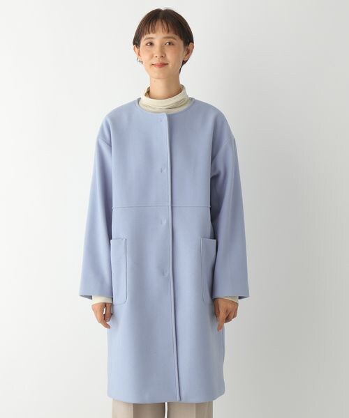 LEPSIM（レプシィム）の「TRノーカラーコート（ジャケット/アウター・レディース・ブラック09/キャメル54/ブルー83・FREE SIZE）」の14枚目の写真