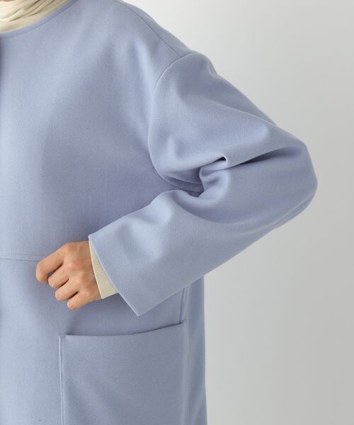 LEPSIM（レプシィム）の「TRノーカラーコート（ジャケット/アウター・レディース・ブラック09/キャメル54/ブルー83・FREE SIZE）」の18枚目の写真