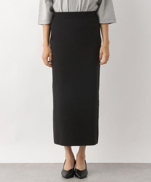 LEPSIM(レプシィム)の「12ゲージ無地柄ナロースカート(スカート・レディース・ブラック09/ブラック×ガラ10/イエロー×ガラ65・FREE SIZE)」の9枚目の写真