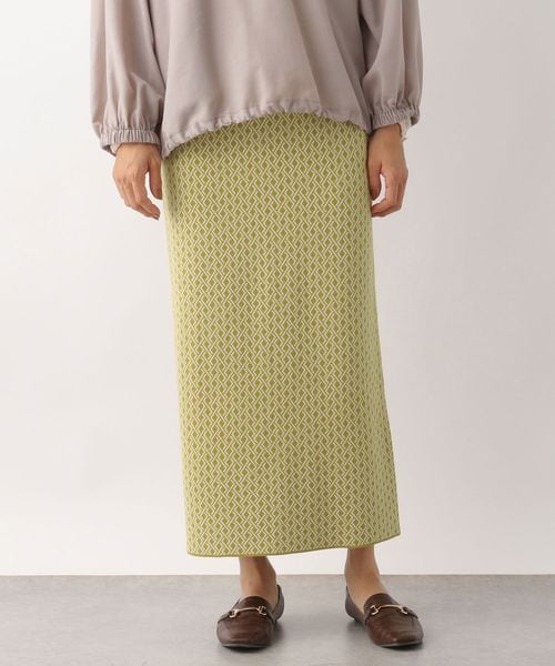 LEPSIM(レプシィム)の「12ゲージ無地柄ナロースカート(スカート・レディース・ブラック09/ブラック×ガラ10/イエロー×ガラ65・FREE SIZE)」の7枚目の写真