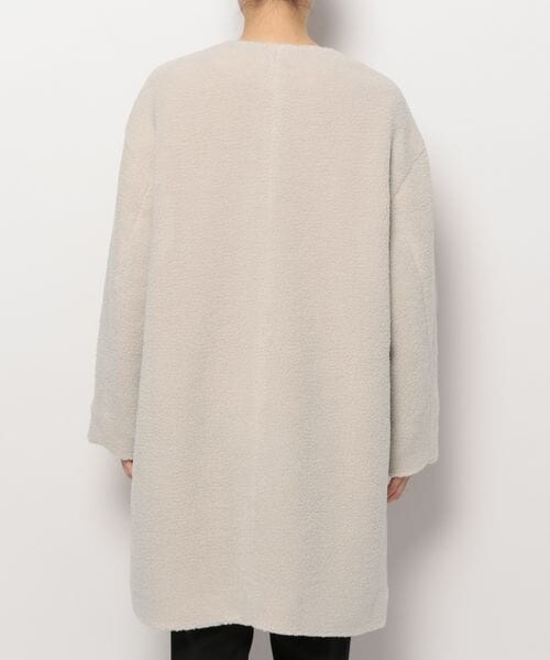 LEPSIM（レプシィム）の「ライトノーカラーボアコート（ジャケット/アウター・レディース・グレージュ13/チャコール19/モカ53・M/L）」の14枚目の写真