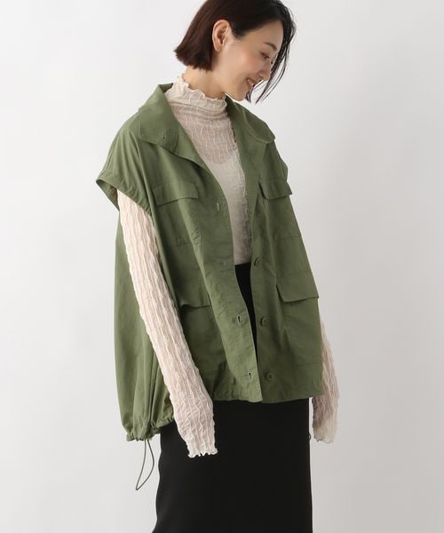 LEPSIM（レプシィム）の「ナイロン2WAYジャケット（ジャケット/アウター・レディース・アイボリー08/ブラック09/カーキ78・FREE SIZE）」の11枚目の写真