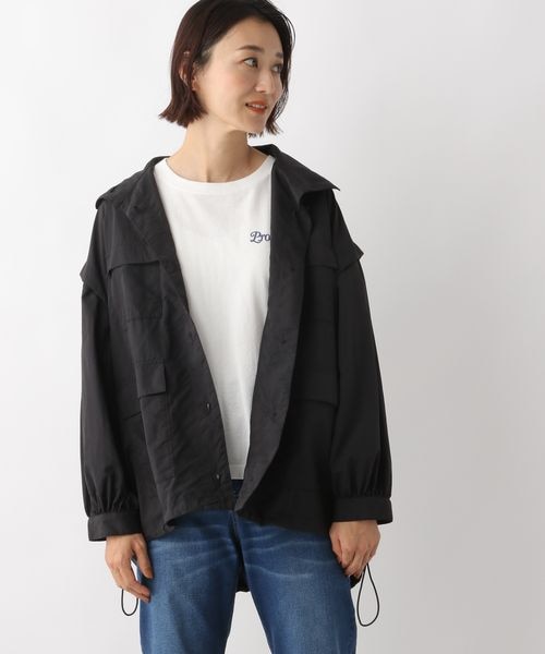 LEPSIM（レプシィム）の「ナイロン2WAYジャケット（ジャケット/アウター・レディース・アイボリー08/ブラック09/カーキ78・FREE SIZE）」の2枚目の写真