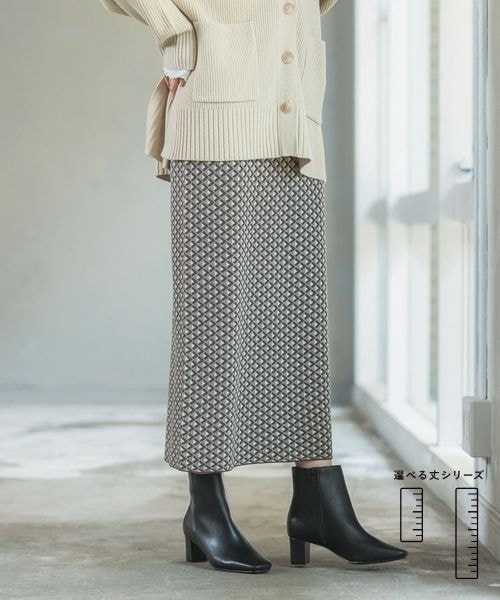 LEPSIM(レプシィム)の「12ゲージ満たされニットスカート(スカート・レディース・ブラック09/レッド35/ブラウン54/ネイビー88・FREE SIZE/FREE TALL)」の3枚目の写真