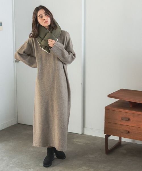 LEPSIM（レプシィム）の「7ゲージワイドロングワンピース（ワンピース/ドレス・レディース・グレー15/モカ53/ブルー86・FREE SIZE/FREE TALL）」の8枚目の写真