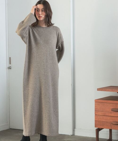 LEPSIM（レプシィム）の「7ゲージワイドロングワンピース（ワンピース/ドレス・レディース・グレー15/モカ53/ブルー86・FREE SIZE/FREE TALL）」の6枚目の写真