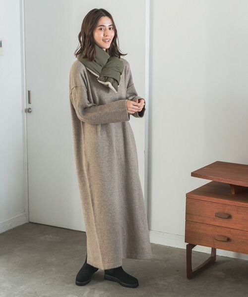 LEPSIM（レプシィム）の「7ゲージワイドロングワンピース（ワンピース/ドレス・レディース・グレー15/モカ53/ブルー86・FREE SIZE/FREE TALL）」の7枚目の写真