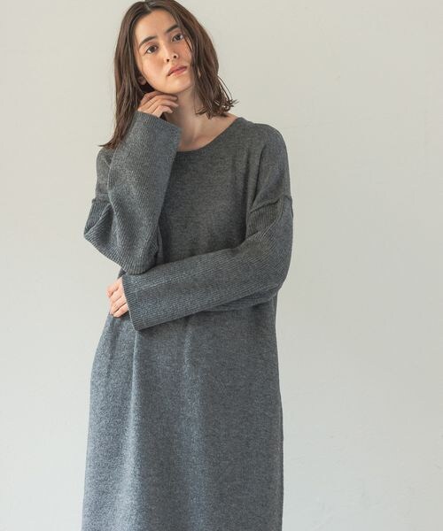 LEPSIM（レプシィム）の「7ゲージワイドロングワンピース（ワンピース/ドレス・レディース・グレー15/モカ53/ブルー86・FREE SIZE/FREE TALL）」の5枚目の写真