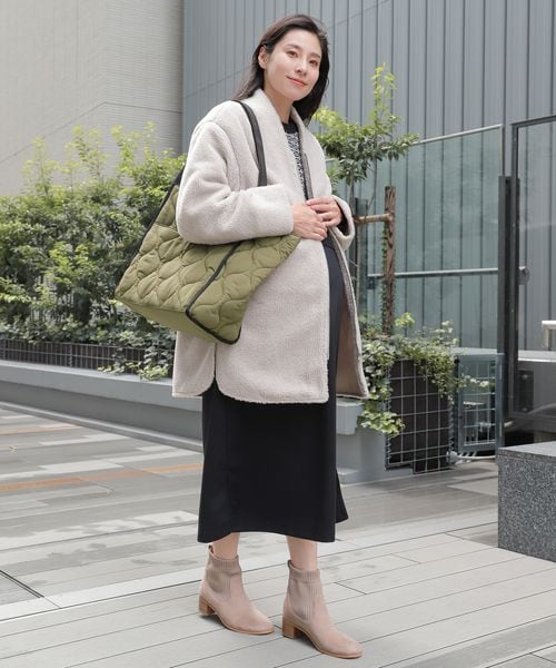 LEPSIM(レプシィム)の「マタニティ/キルティングトートバッグ(バッグ・レディース・ブラック09/カーキ75・ONE SIZE)」の4枚目の写真