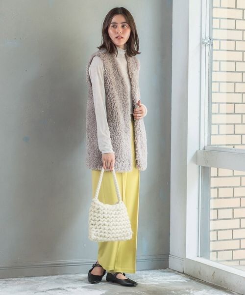 LEPSIM（レプシィム）の「カラーチャンキーニットバッグ（バッグ・レディース・アイボリー08/オレンジ45/ブルー82・ONE SIZE）」の6枚目の写真