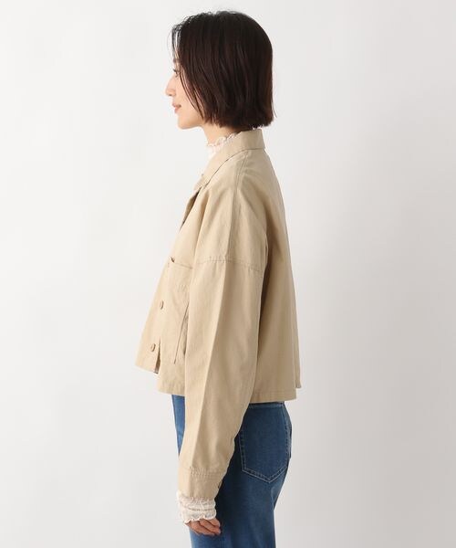 LEPSIM(レプシィム)の「リップストップショートジャケット(ジャケット/アウター・レディース・ベージュ52/カーキ78・FREE SIZE)」の6枚目の写真