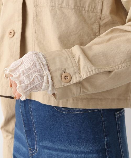 LEPSIM(レプシィム)の「リップストップショートジャケット(ジャケット/アウター・レディース・ベージュ52/カーキ78・FREE SIZE)」の10枚目の写真