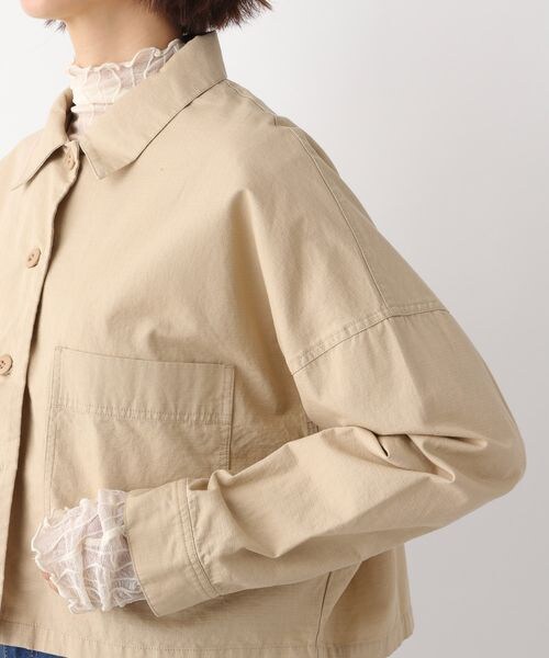 LEPSIM(レプシィム)の「リップストップショートジャケット(ジャケット/アウター・レディース・ベージュ52/カーキ78・FREE SIZE)」の9枚目の写真