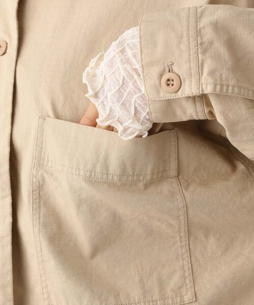 LEPSIM(レプシィム)の「リップストップショートジャケット(ジャケット/アウター・レディース・ベージュ52/カーキ78・FREE SIZE)」の11枚目の写真