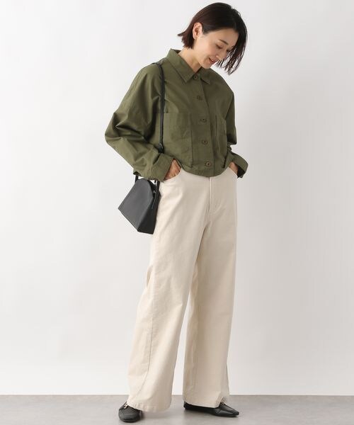 LEPSIM(レプシィム)の「リップストップショートジャケット(ジャケット/アウター・レディース・ベージュ52/カーキ78・FREE SIZE)」の4枚目の写真