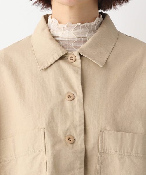 LEPSIM(レプシィム)の「リップストップショートジャケット(ジャケット/アウター・レディース・ベージュ52/カーキ78・FREE SIZE)」の8枚目の写真