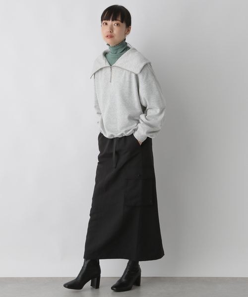 LOWRYS FARM（ローリーズファーム）の「ミリタリーサイドポケットスカート（スカート・レディース・アイボリー08/ブラック09/カーキ78・F）」の10枚目の写真