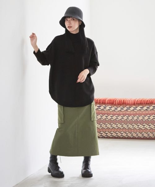 LOWRYS FARM（ローリーズファーム）の「ミリタリーサイドポケットスカート（スカート・レディース・アイボリー08/ブラック09/カーキ78・F）」の13枚目の写真